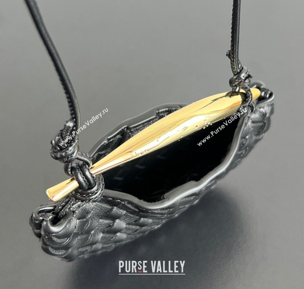 Bottega Veneta Miniature Sardine Bag in Intrecciato Leather Black 2025 836834 (WT-250924015)