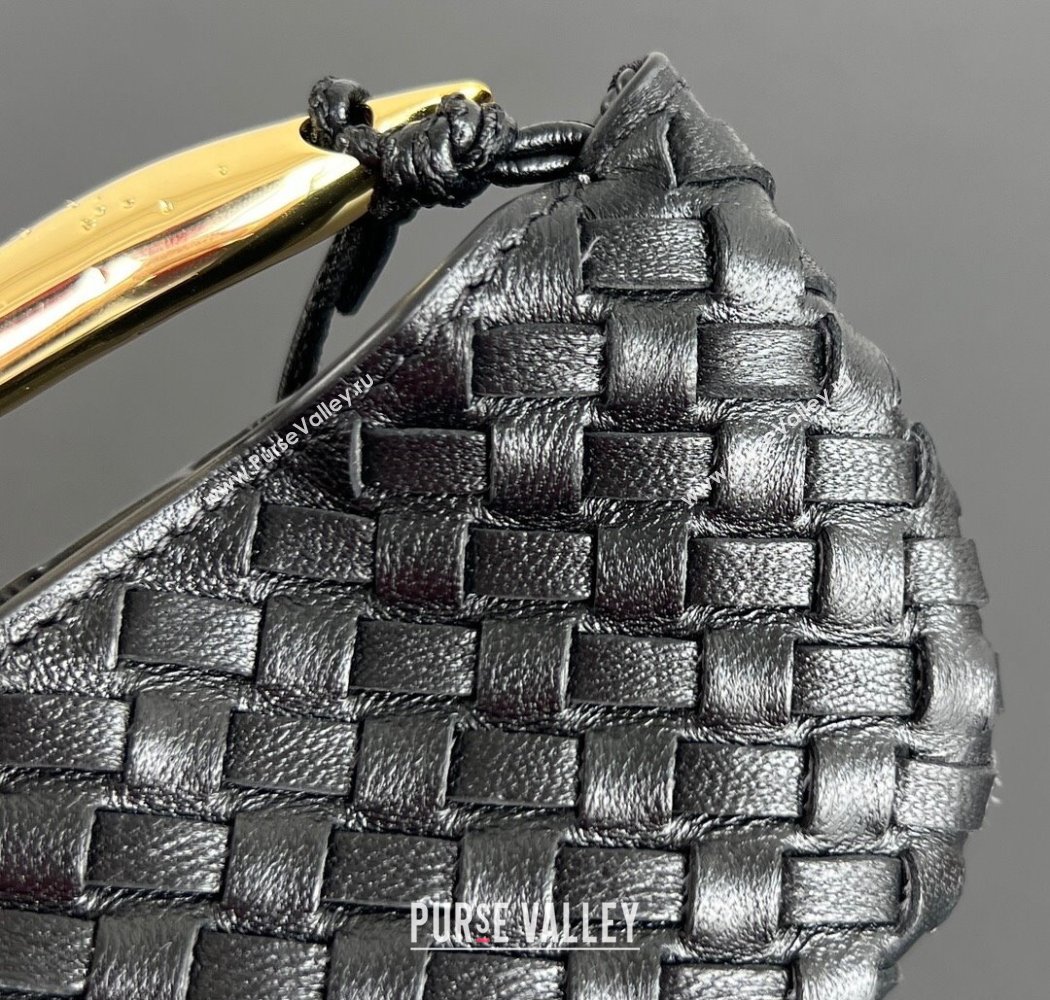 Bottega Veneta Miniature Sardine Bag in Intrecciato Leather Black 2025 836834 (WT-250924015)