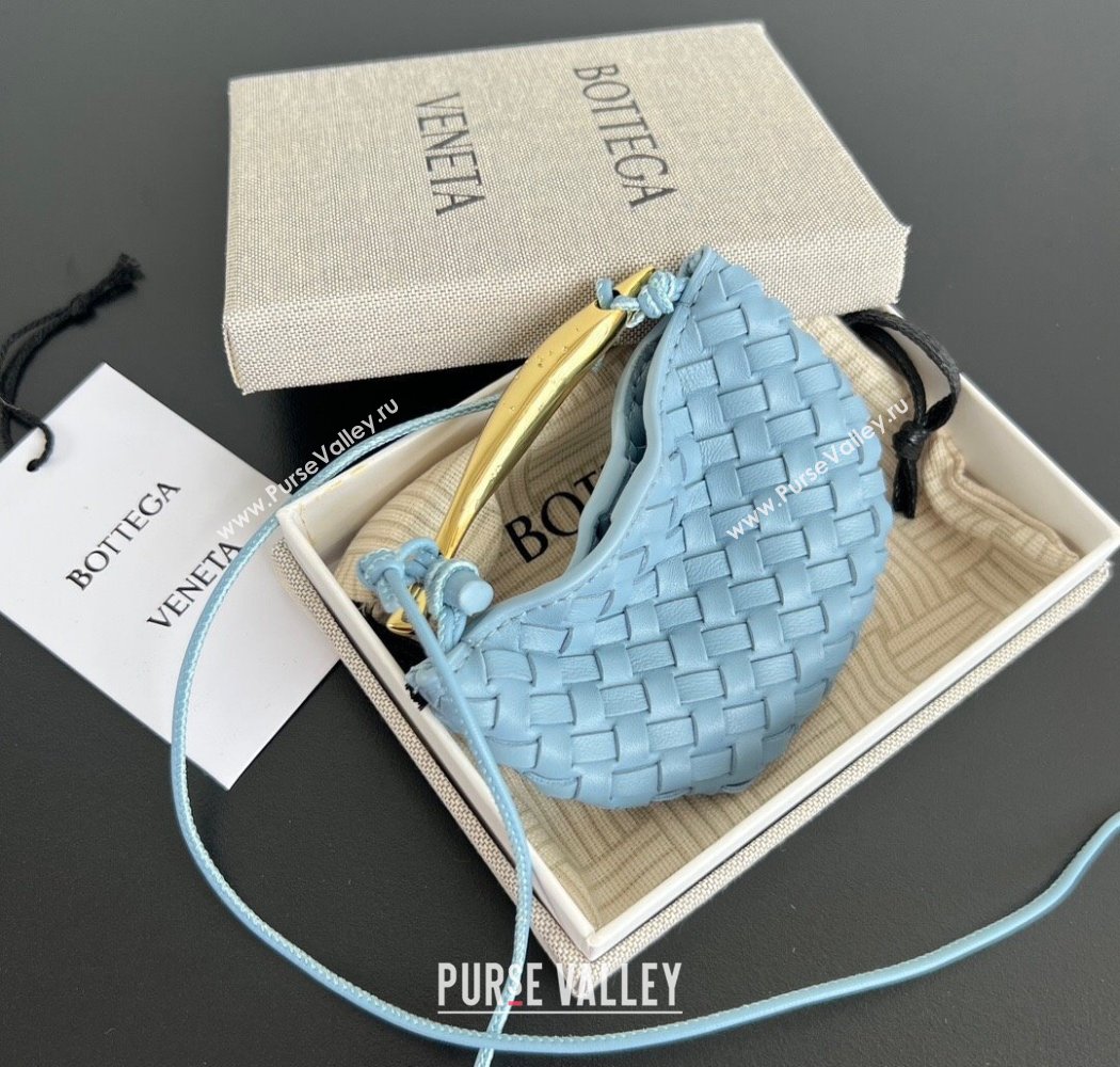 Bottega Veneta Miniature Sardine Bag in Intrecciato Leather Ice Blue 2025 836834 (WT-250924016)