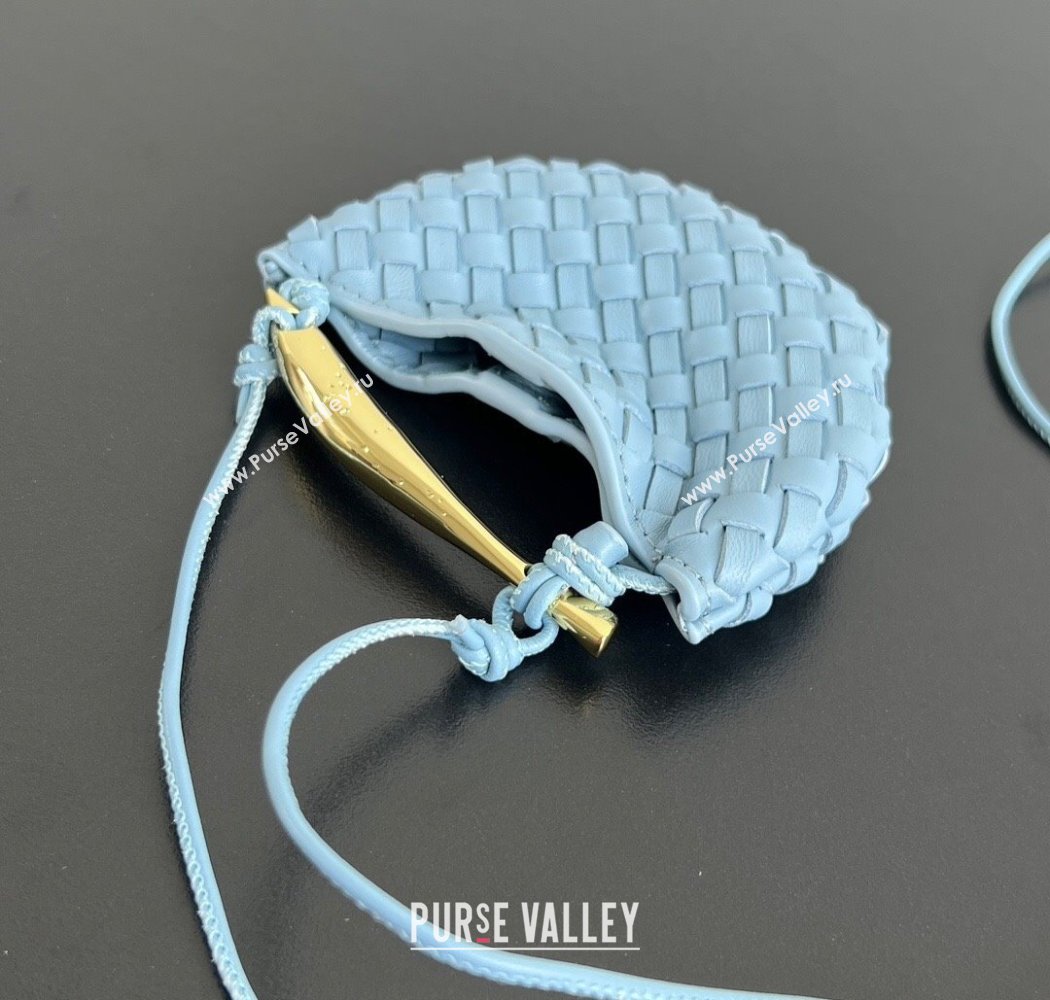 Bottega Veneta Miniature Sardine Bag in Intrecciato Leather Ice Blue 2025 836834 (WT-250924016)