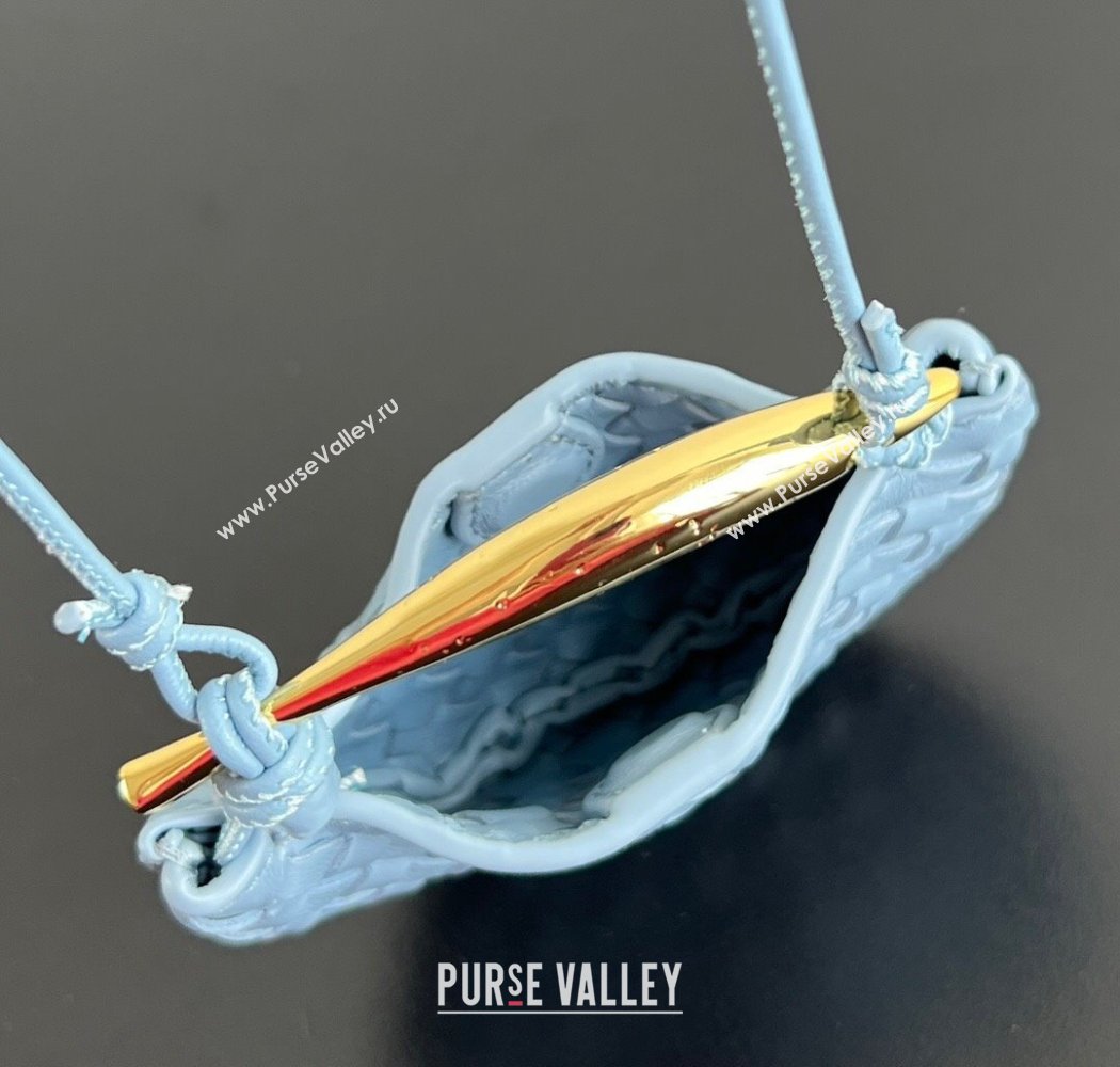 Bottega Veneta Miniature Sardine Bag in Intrecciato Leather Ice Blue 2025 836834 (WT-250924016)