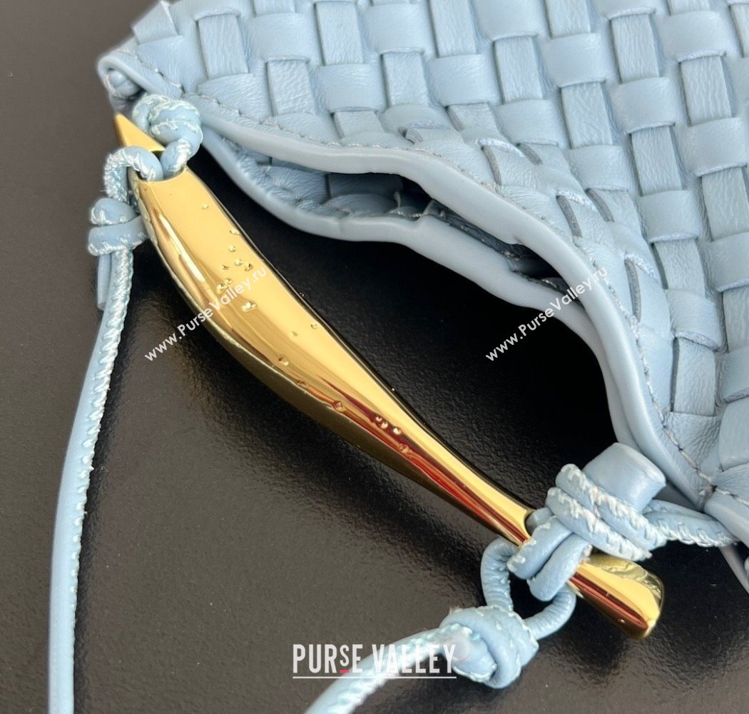 Bottega Veneta Miniature Sardine Bag in Intrecciato Leather Ice Blue 2025 836834 (WT-250924016)