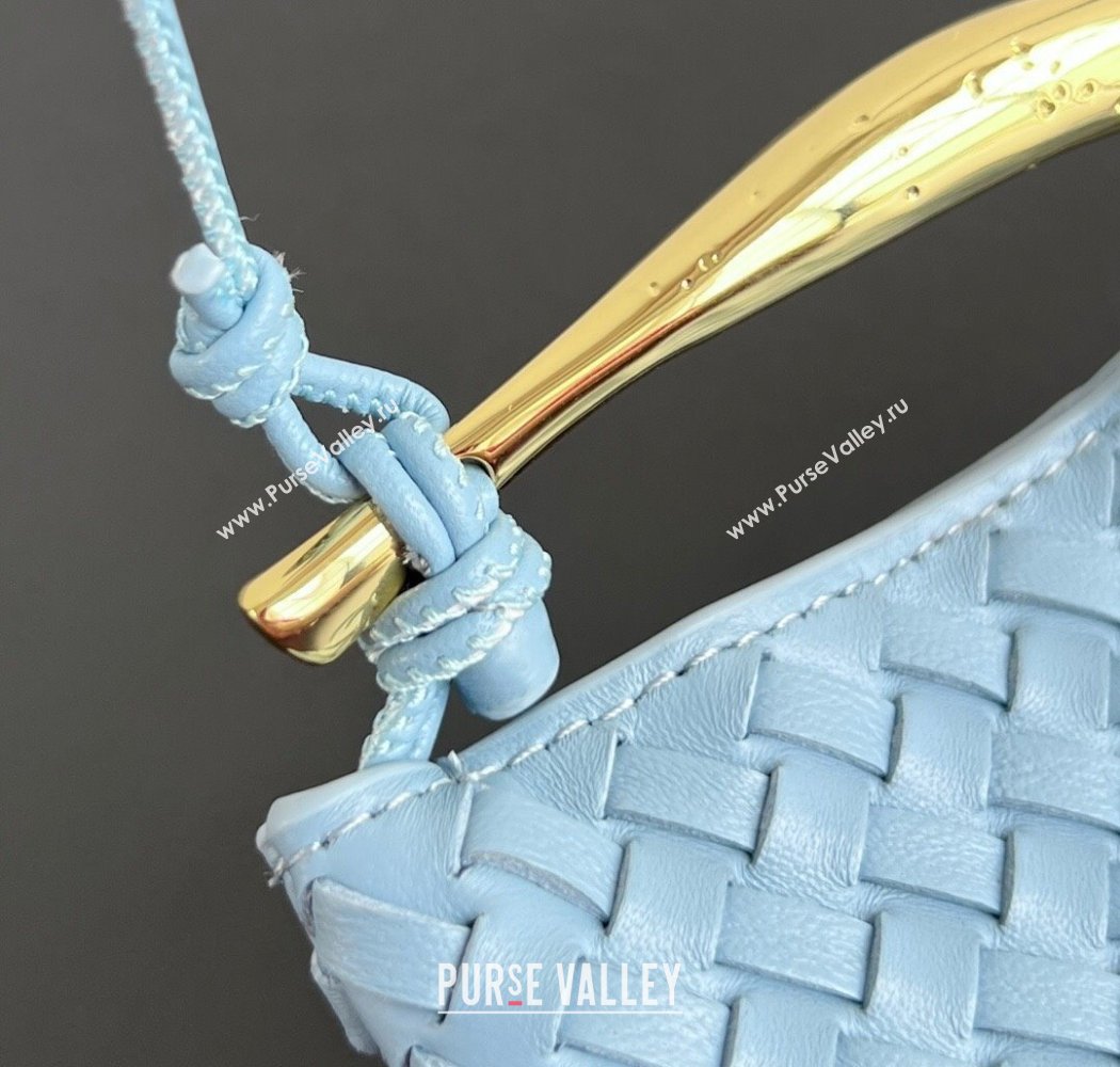 Bottega Veneta Miniature Sardine Bag in Intrecciato Leather Ice Blue 2025 836834 (WT-250924016)