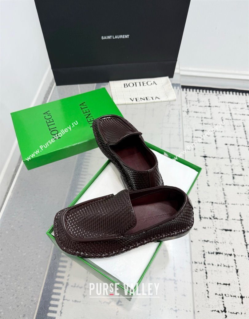 Bottega Veneta Daddy Loafers in Woven Leather Fondant Brown 2025 (KER-251027143)