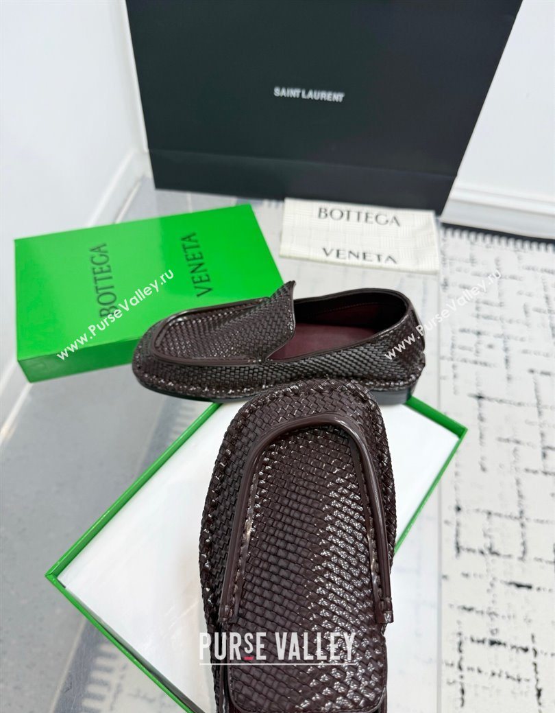 Bottega Veneta Daddy Loafers in Woven Leather Fondant Brown 2025 (KER-251027143)