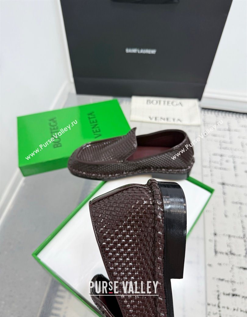 Bottega Veneta Daddy Loafers in Woven Leather Fondant Brown 2025 (KER-251027143)