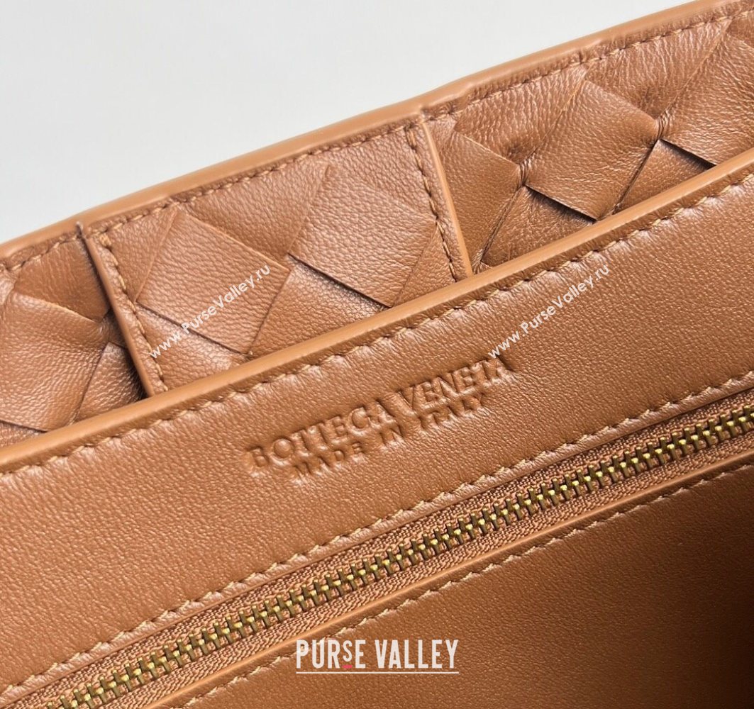 Bottega Veneta Medium Andiamo Top Handle Bag in Suede 743572 Brown2 2025 (WT-251119016)
