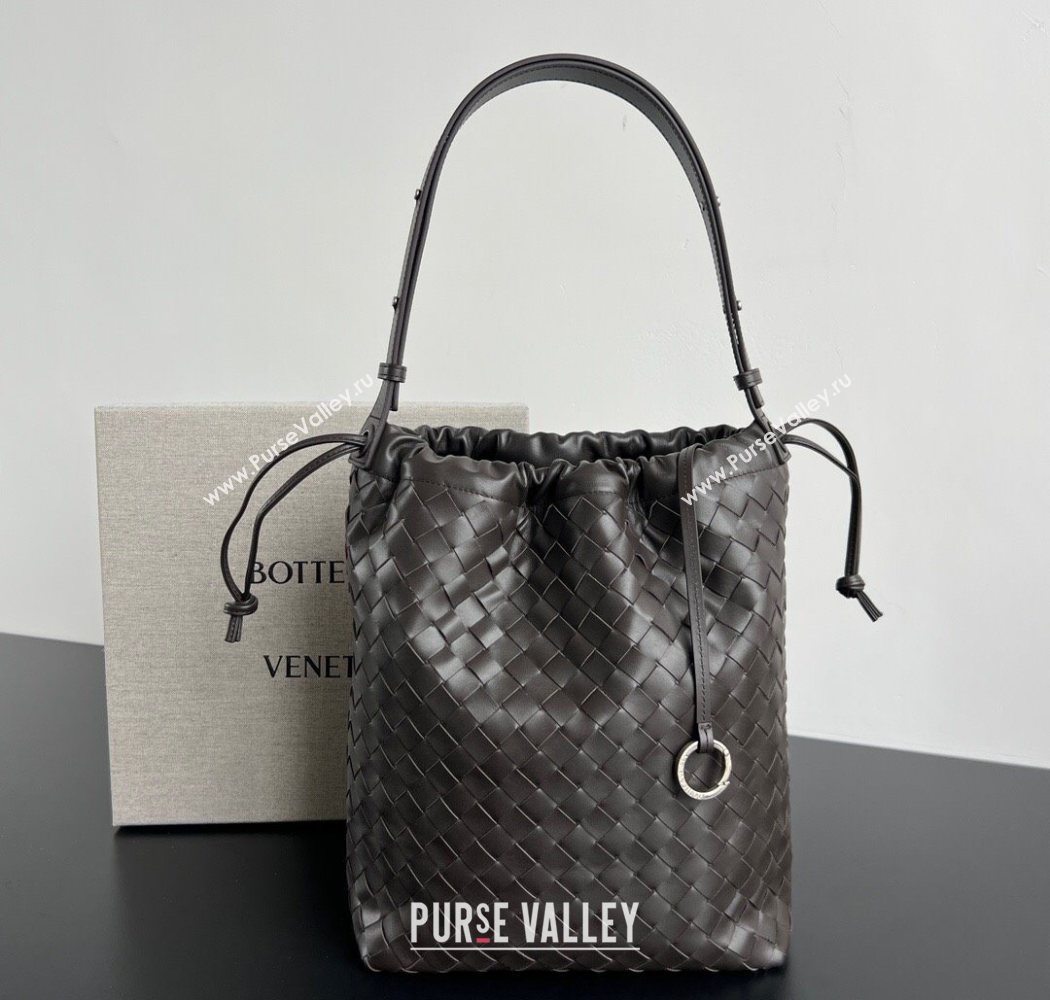 Bottega Veneta Mens Intrecciato Leather Biblioteca Bucket Bag Cypress Green 2025 836020 (WT-251119019)