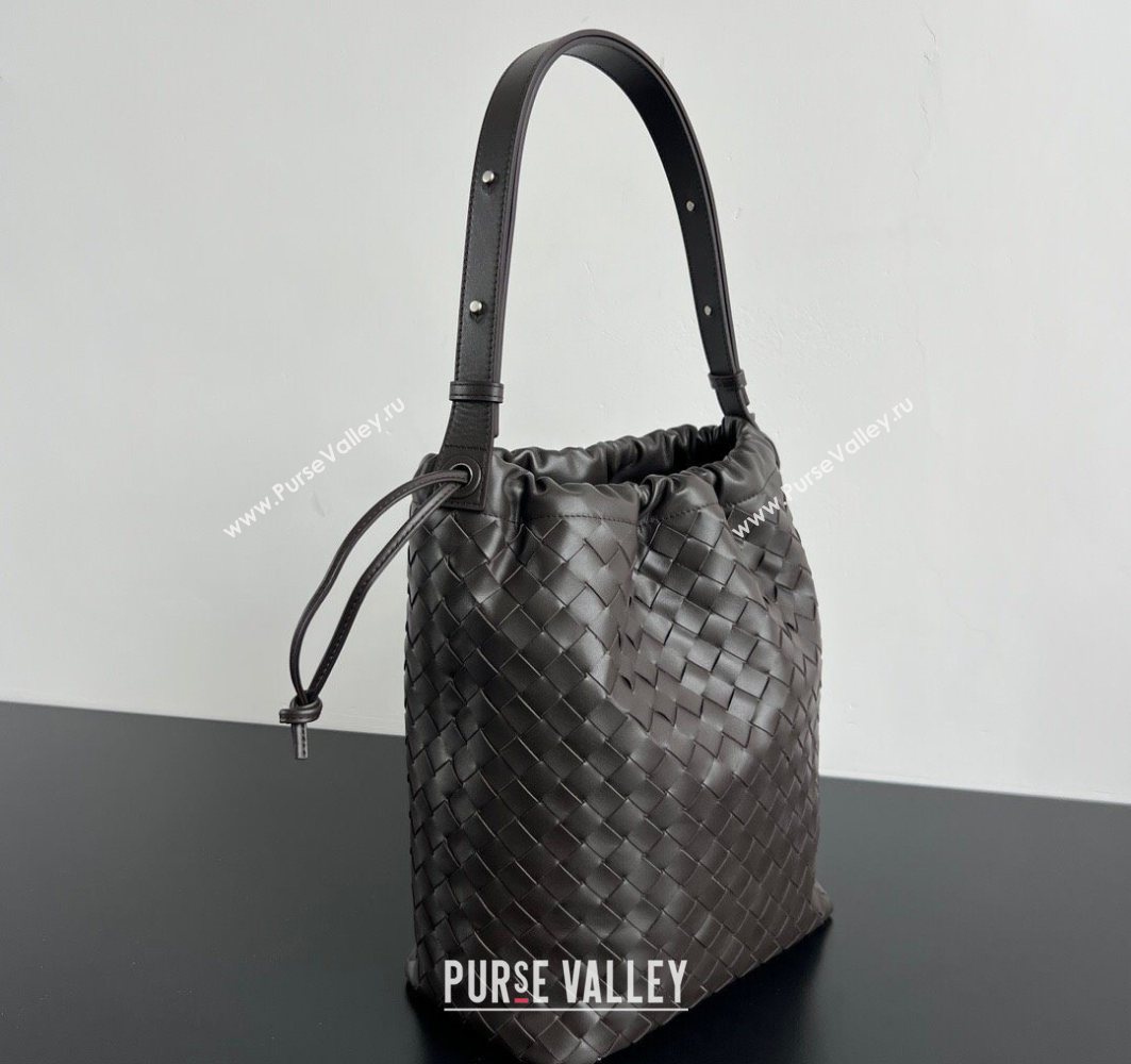 Bottega Veneta Mens Intrecciato Leather Biblioteca Bucket Bag Cypress Green 2025 836020 (WT-251119019)