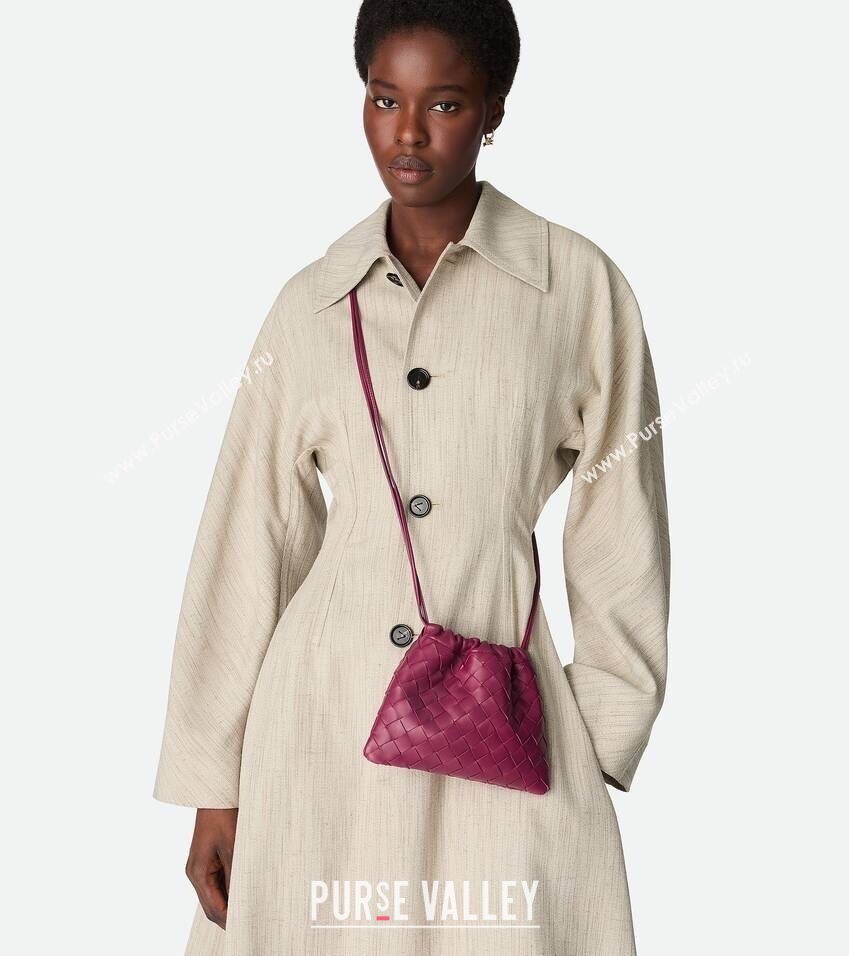 Bottega Veneta Small Dustbag in Intrecciato Leather Cinnabar Red 2025 816987 (WT-251119002)