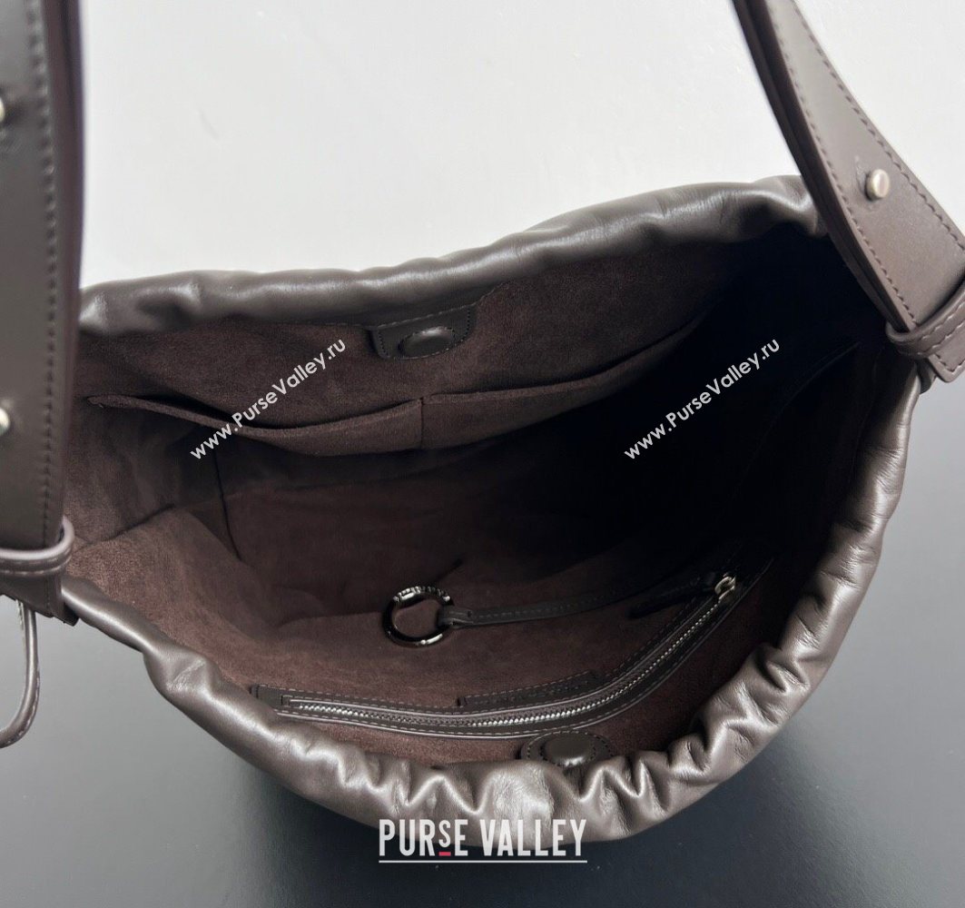 Bottega Veneta Mens Intrecciato Leather Biblioteca Bucket Bag Cypress Green 2025 836020 (WT-251119019)