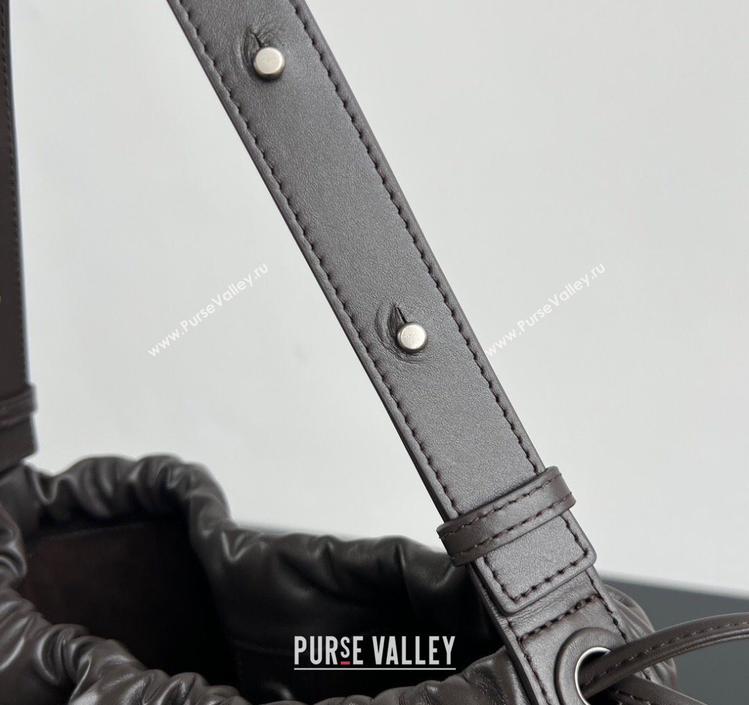 Bottega Veneta Mens Intrecciato Leather Biblioteca Bucket Bag Cypress Green 2025 836020 (WT-251119019)