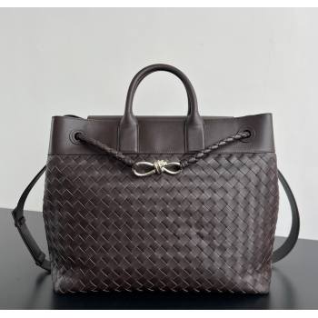 Bottega Veneta Mens Intrecciato Leather Andiamo Voyager Tote Bag Fondant Brown 2025 827066 (WT-251119022)