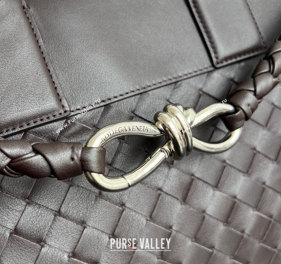 Bottega Veneta Mens Intrecciato Leather Andiamo Voyager Tote Bag Fondant Brown 2025 827066 (WT-251119022)