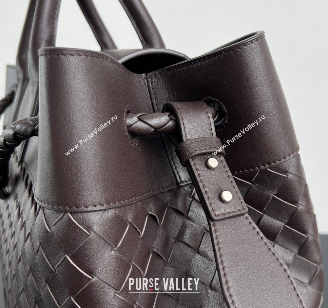 Bottega Veneta Mens Intrecciato Leather Andiamo Voyager Tote Bag Fondant Brown 2025 827066 (WT-251119022)