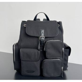 Bottega Veneta Mens Crossroad Multipocket Backpack Bag in Nylon Black 2025 837377 (WT-251119023)