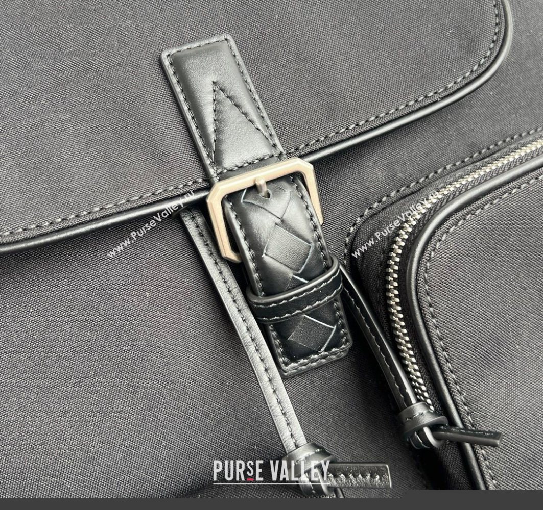 Bottega Veneta Mens Crossroad Multipocket Backpack Bag in Nylon Black 2025 837377 (WT-251119023)