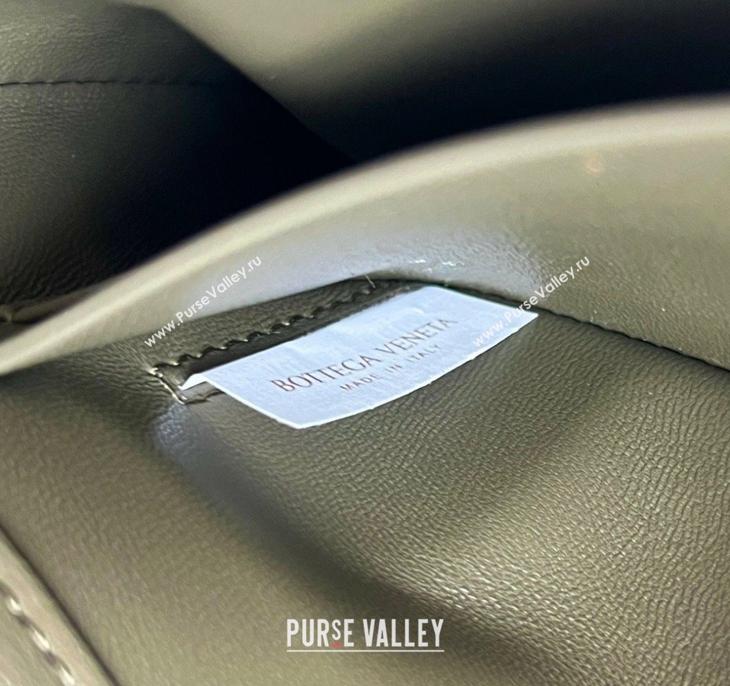 Bottega Veneta Knot Lock Cross-body Bag in Intrecciato Leather Travertine Green 2025 817191 (WT-251119027)