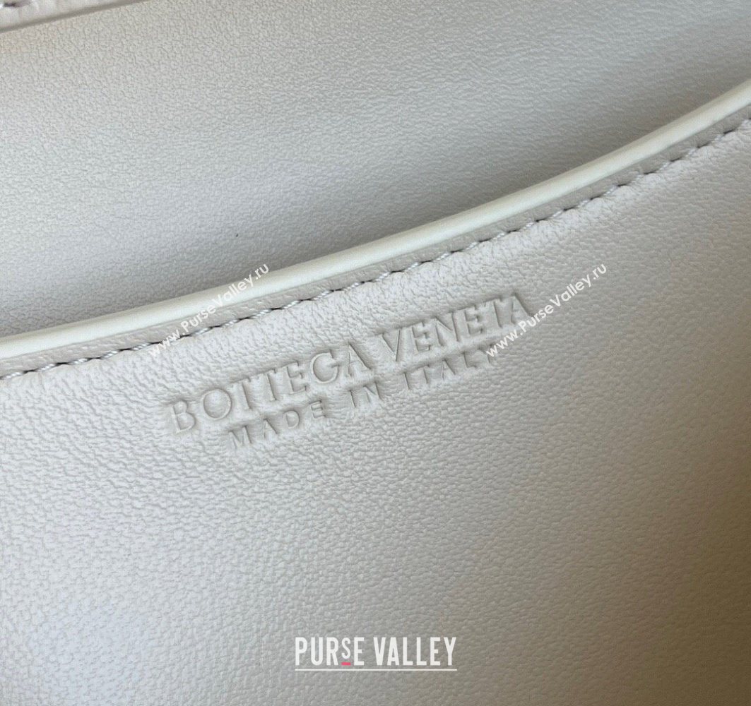 Bottega Veneta Knot Lock Cross-body Bag in Intrecciato Leather Sea Salt 2025 817191 (WT-251119028)