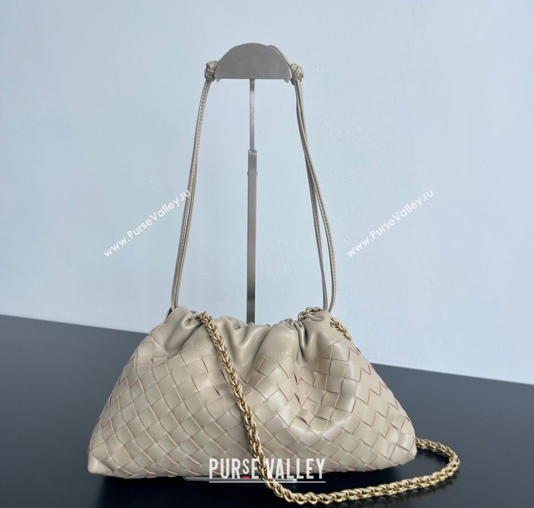 Bottega Veneta Dustbag Notte in Intrecciato Leather Dusty Beige 2025 839394 (WT-251119004)
