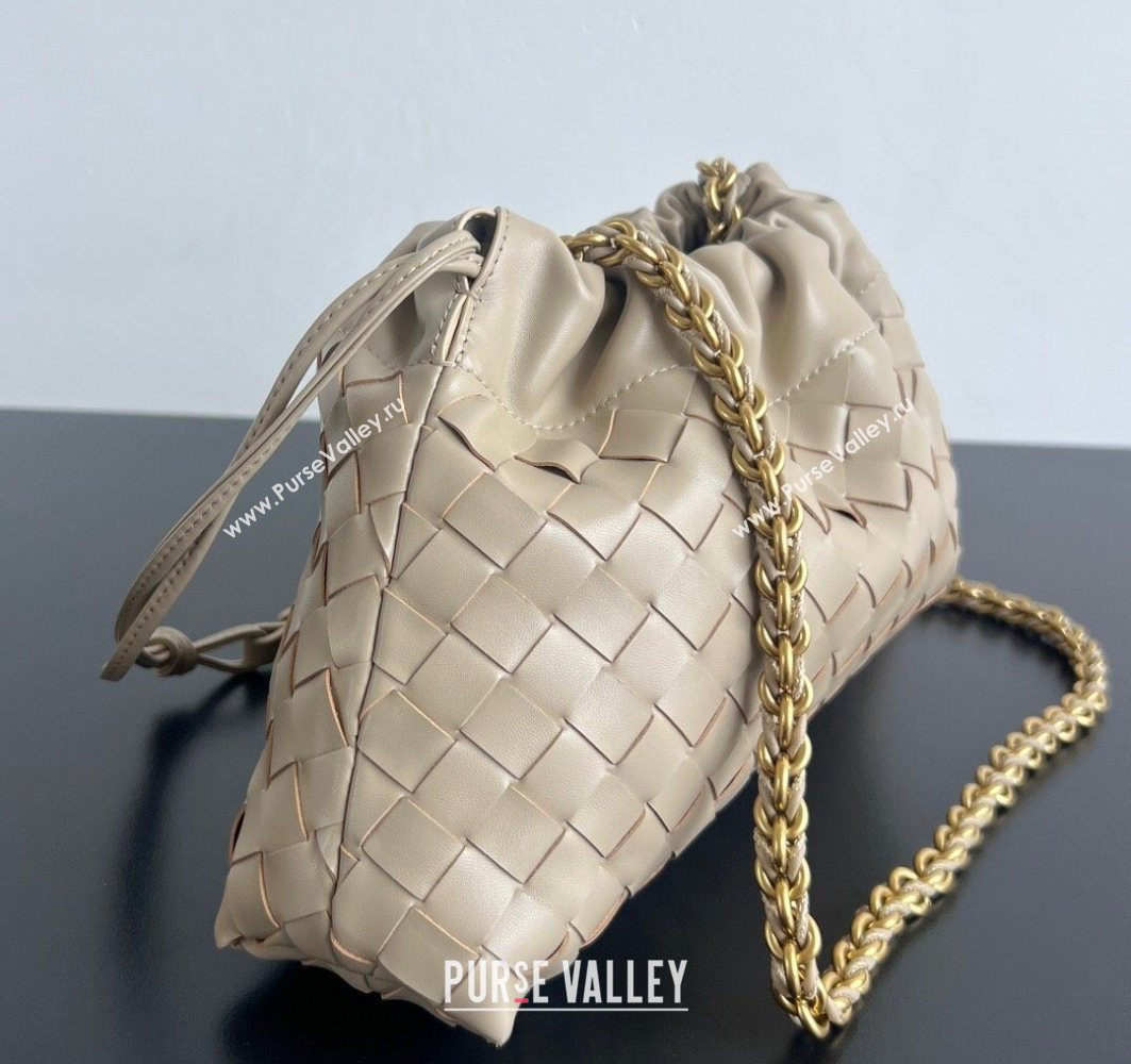 Bottega Veneta Dustbag Notte in Intrecciato Leather Dusty Beige 2025 839394 (WT-251119004)