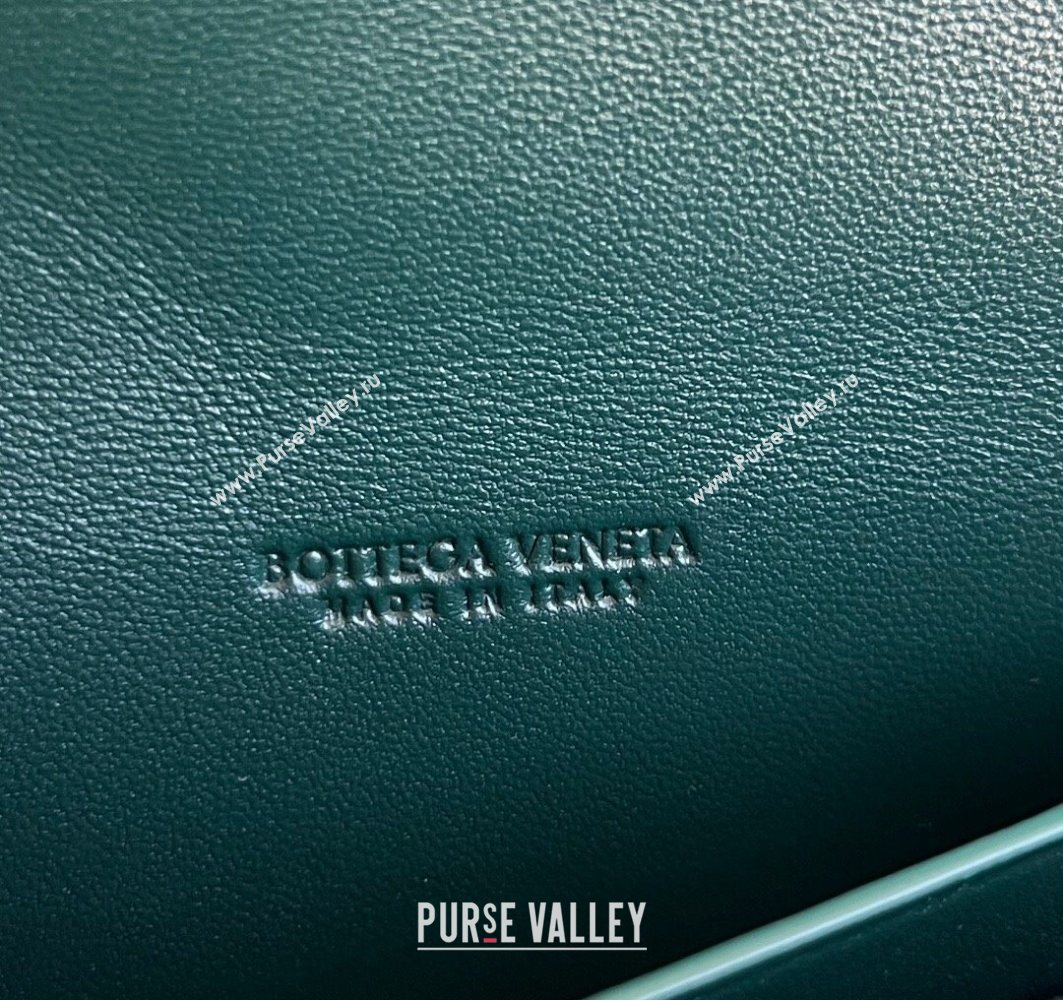 Bottega Veneta Long Clutch Bag Andiamo in Intrecciato Suede Emerald Green 2025 741511 (WT-251119031)