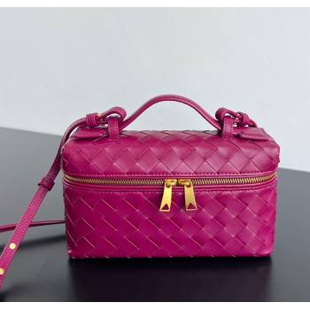 Bottega Veneta Bang Bang Vanity Case in Intrecciato Leather Cinnabar Red 2025 789109 (WT-251119009)