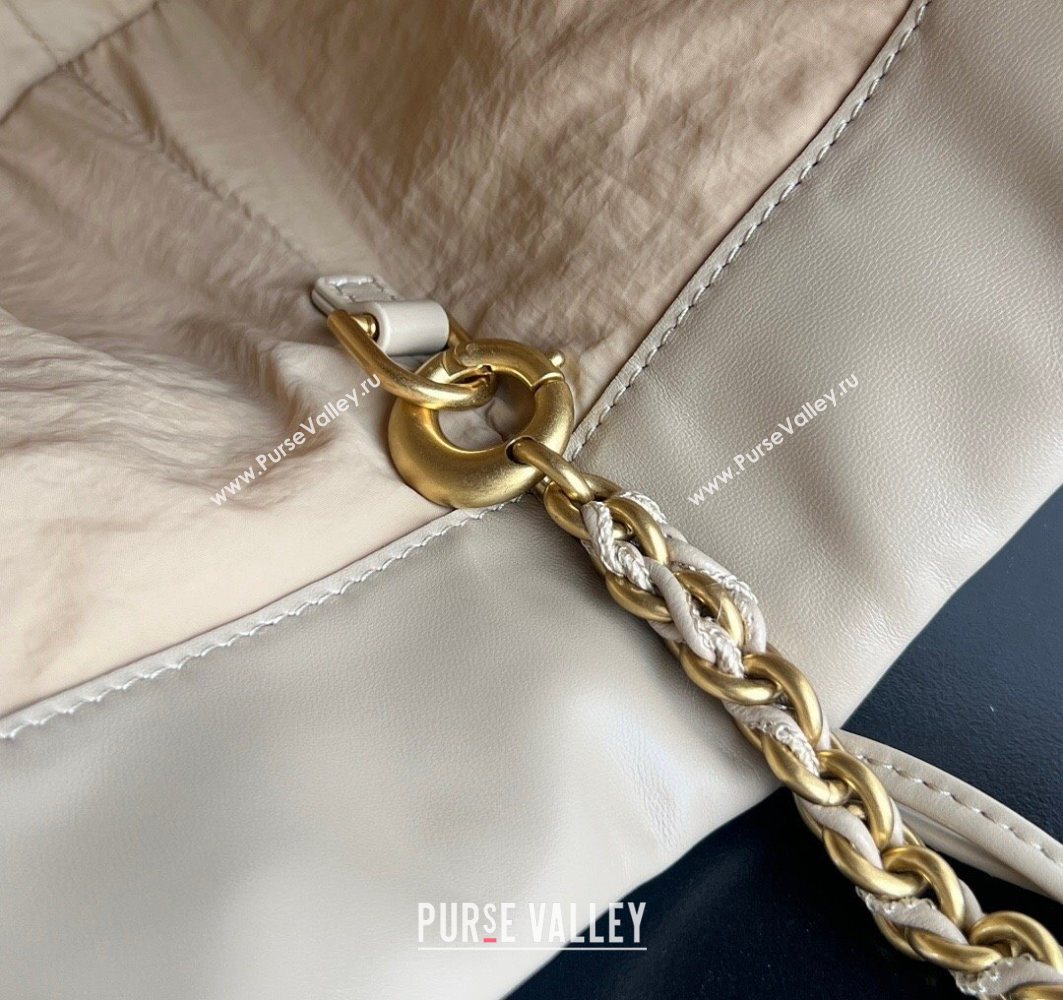 Bottega Veneta Dustbag Notte in Intrecciato Leather Dusty Beige 2025 839394 (WT-251119004)