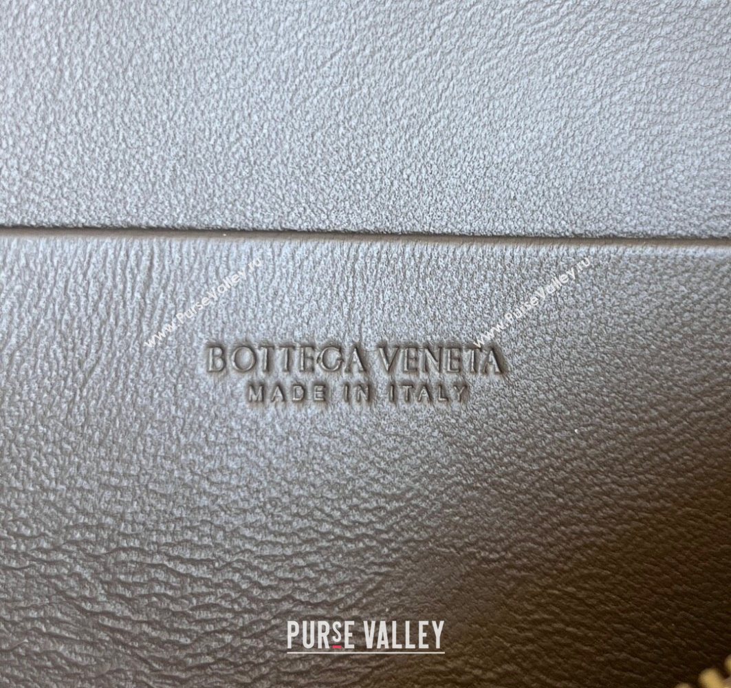 Bottega Veneta Bang Bang Vanity Case in Intrecciato Leather Limestone Grey 2025 789109 (WT-251119013)