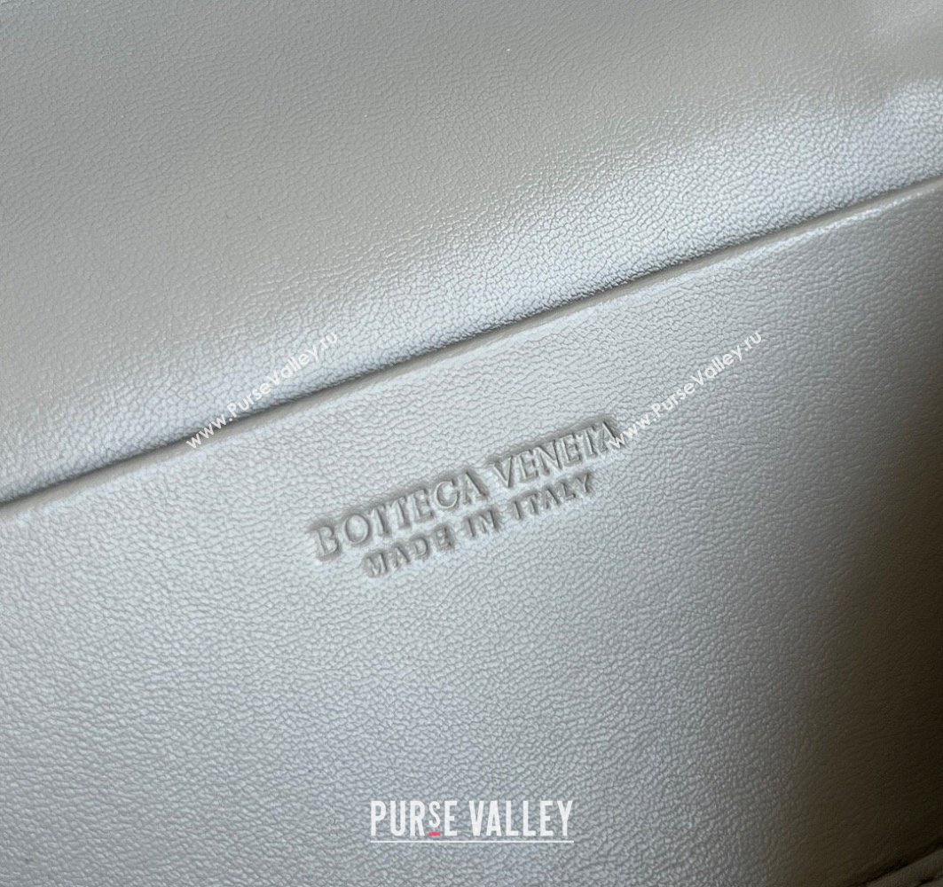 Bottega Veneta Bang Bang Vanity Case in Intrecciato Leather Silver Grey 2025 789109 (WT-251119014)