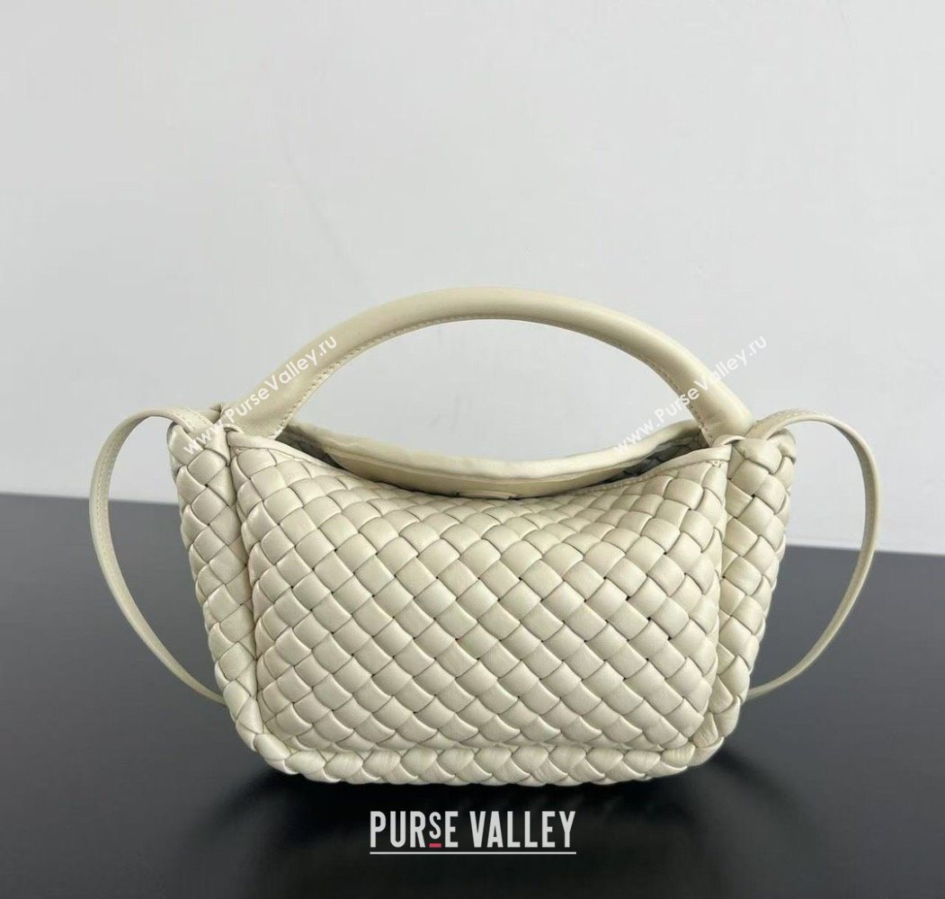 Bottega Veneta Small Cobble Top Handle bag in Intreccio Leather Sea Sault 2025 805739 (WT-251119052)