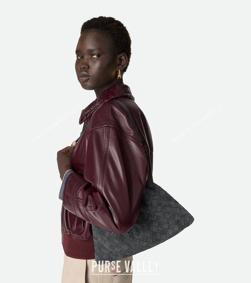 Bottega Veneta Medium Dustbag in Intrecciato Suede 796728 Amber Brown 2025 (WT-251119006)