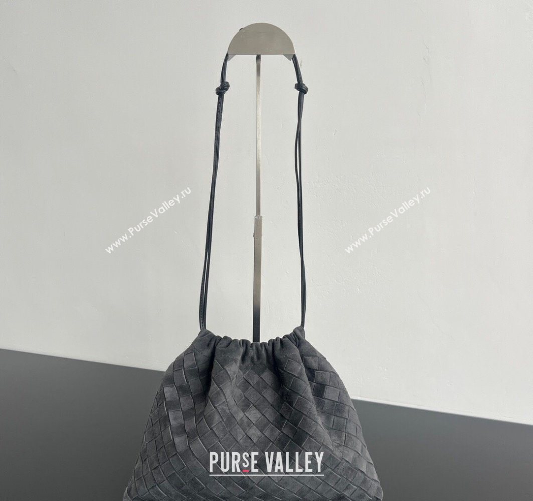 Bottega Veneta Medium Dustbag in Intrecciato Suede 796728 Graphite Grey 2025 (WT-251119005)