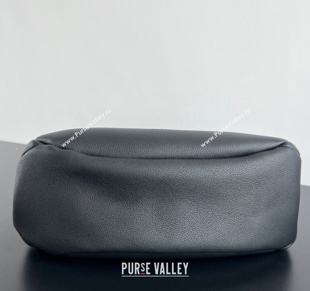 Bottega Veneta Large Campana Shoulder Bag in Grained Leather Black 2025 844251 (WT-251119058)