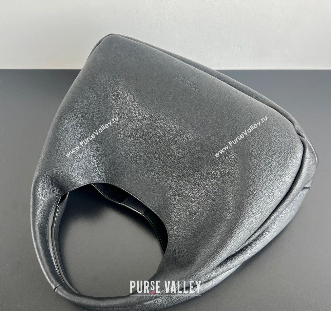 Bottega Veneta Large Campana Shoulder Bag in Grained Leather Black 2025 844251 (WT-251119058)