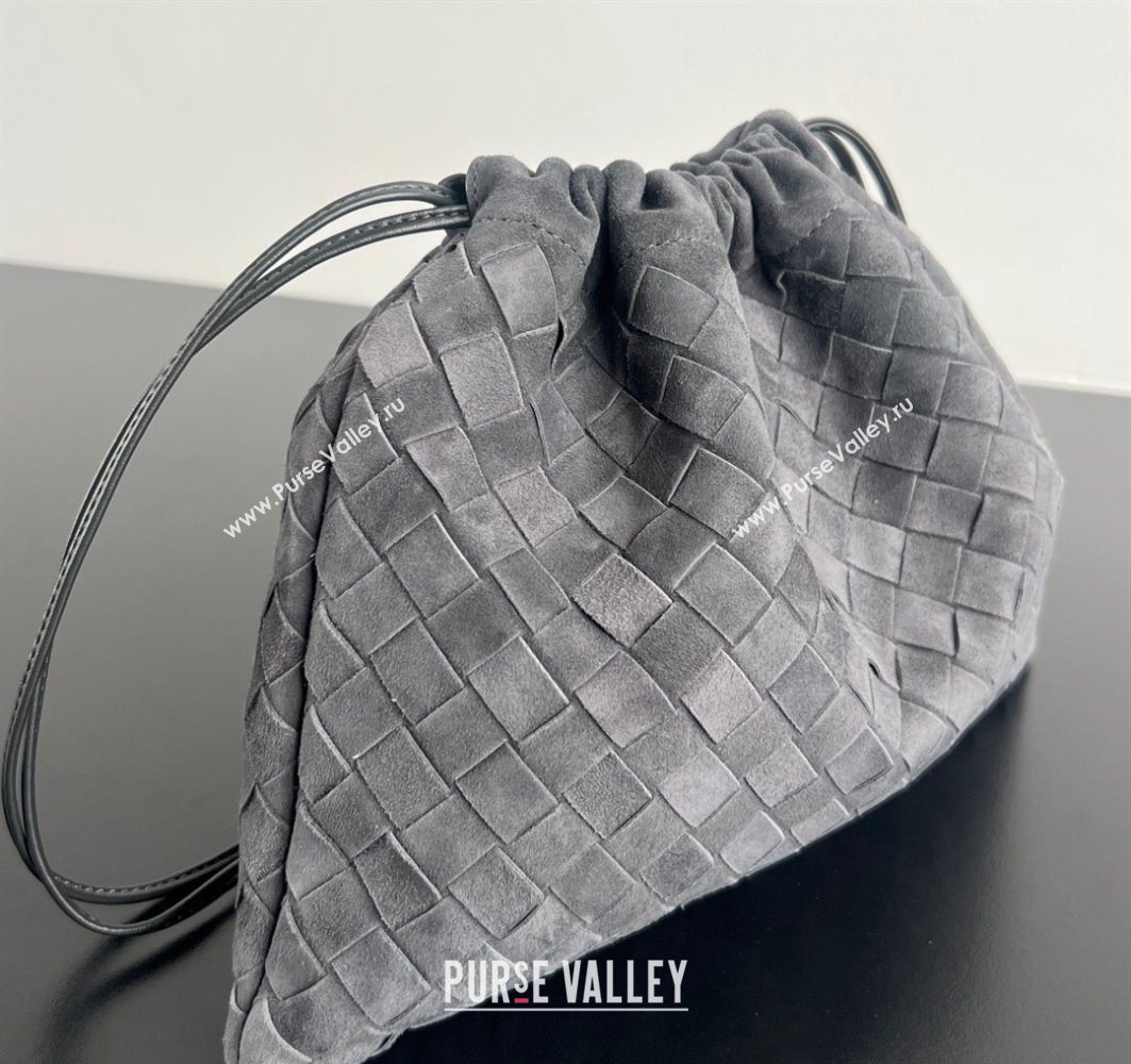 Bottega Veneta Medium Dustbag in Intrecciato Suede 796728 Graphite Grey 2025 (WT-251119005)