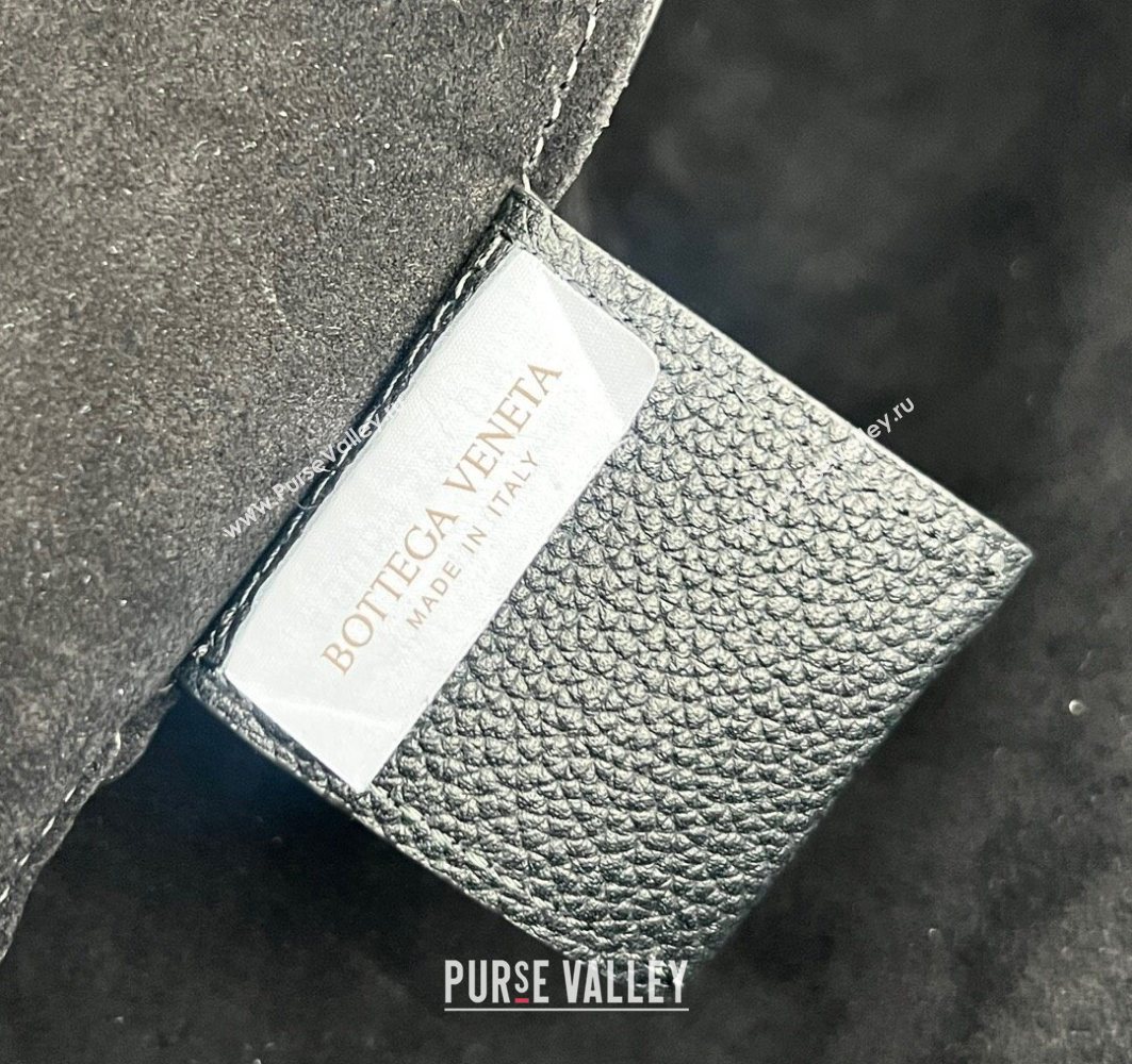 Bottega Veneta Large Campana Shoulder Bag in Grained Leather Black 2025 844251 (WT-251119058)