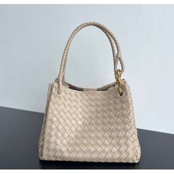 Bottega Veneta Large Parachute Shoulder Bag in Intrecciato Leather 796571 Ecru Beige 2025 (WT-251119059)