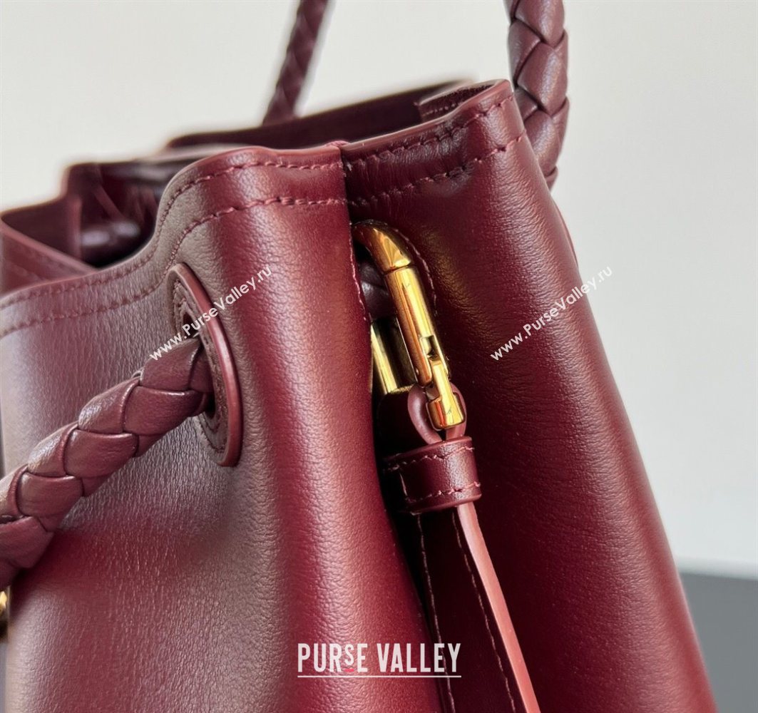 Bottega Veneta Andiamo Bucket Bag in Calf Leather Barolo Red 2025 844169 (WT-251119061)