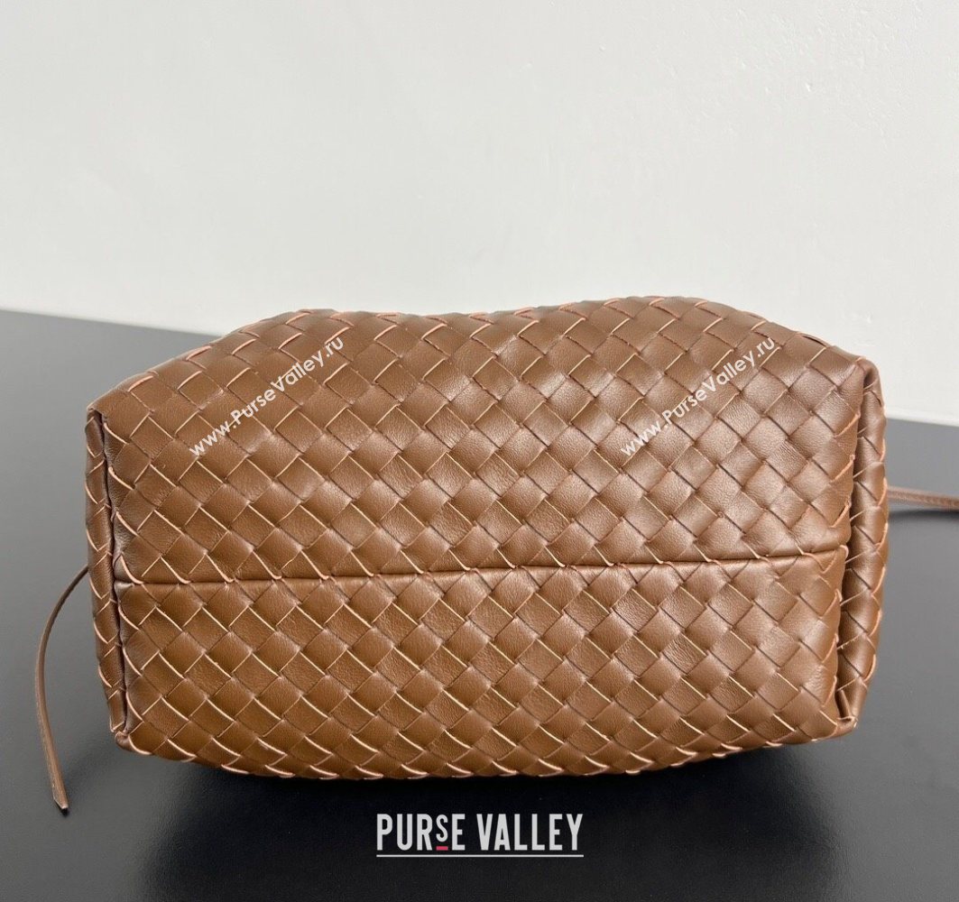 Bottega Veneta Small Pinacoteca Tote Bag in Intrecciato Leather and Suede Nocciola Brown/Amber Yellow 2025 819004 (WT-251119063)