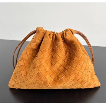 Bottega Veneta Medium Dustbag in Intrecciato Suede 796728 Amber Brown 2025 (WT-251119006)