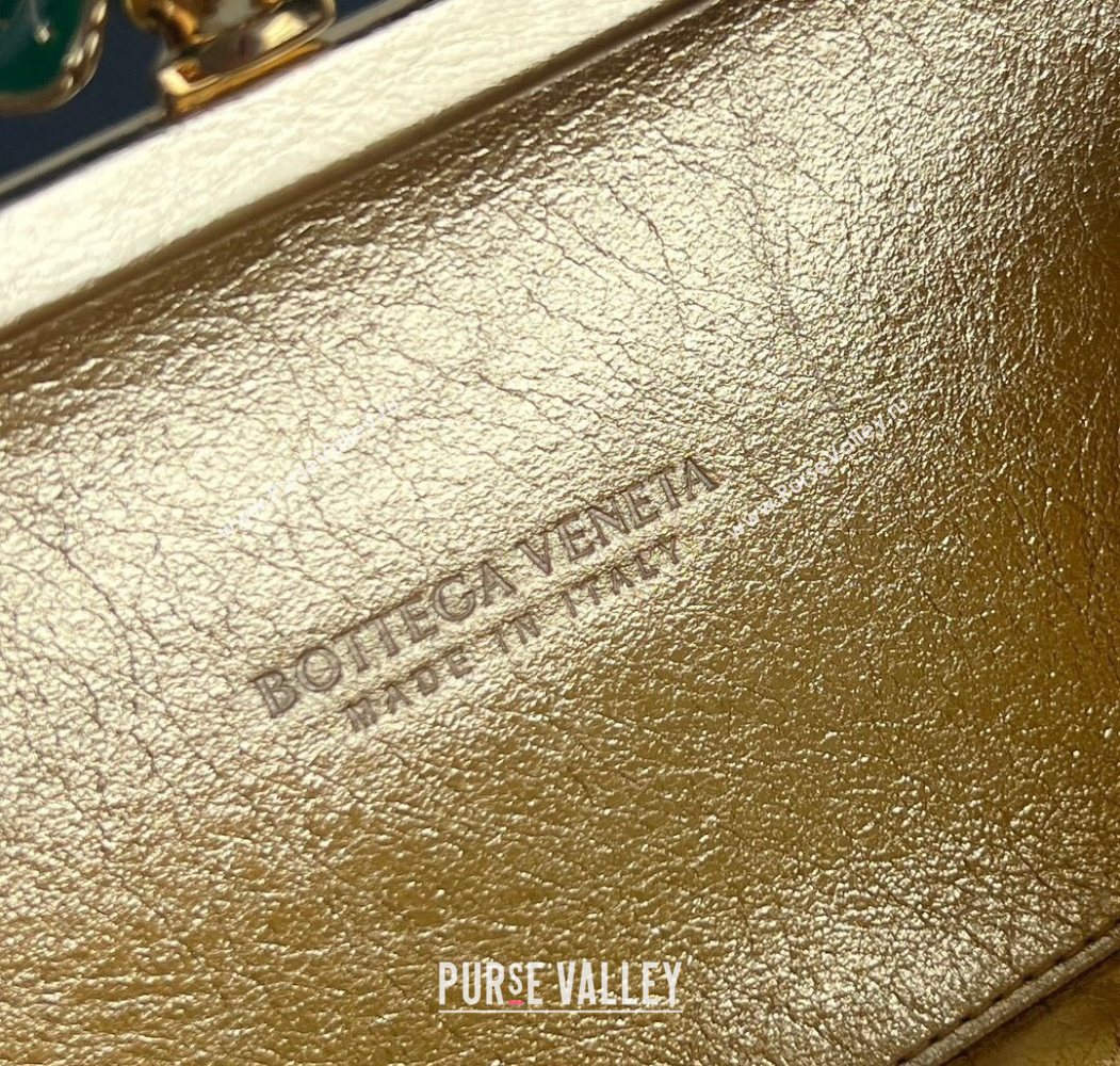 Bottega Veneta Knot Bag in Intrecciato Leather with Flower Clasp Gold-Tone 2025 826183 (WT-260116043)