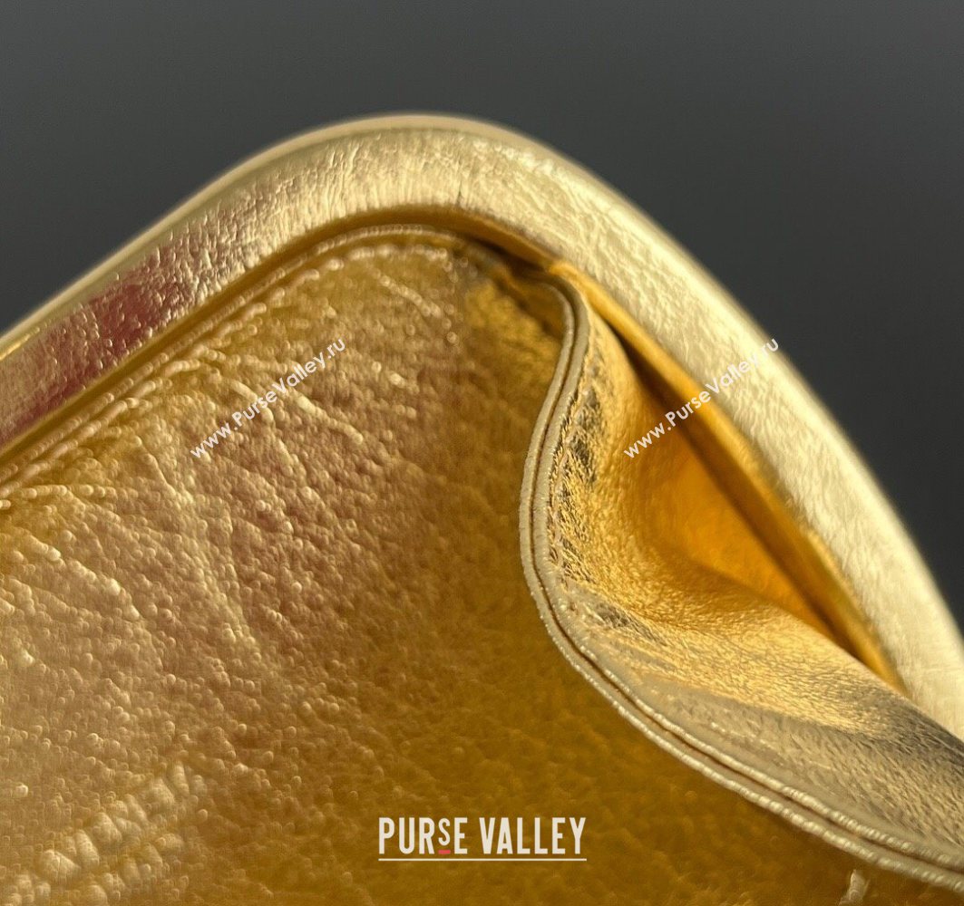 Bottega Veneta Knot Bag in Intrecciato Leather with Flower Clasp Gold 2025 826183 (WT-251119066)