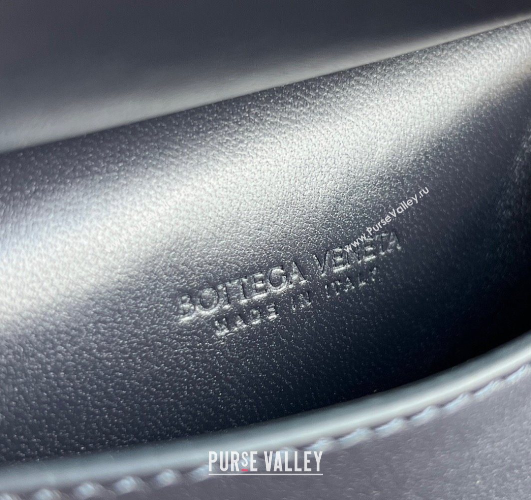 Bottega Veneta Solstice Business Card Case in Intrecciato Leather Blue 2025 810596 (WT-251119078)