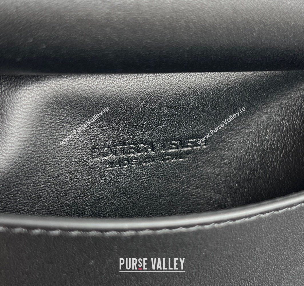 Bottega Veneta Solstice Business Card Case in Intrecciato Leather Black 2025 810596 (WT-251119079)