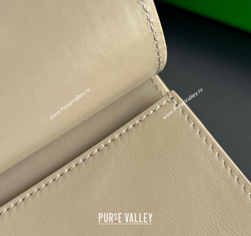 Bottega Veneta Solstice Business Card Case in Intrecciato Leather Beige 2025 810596 (WT-251119081)