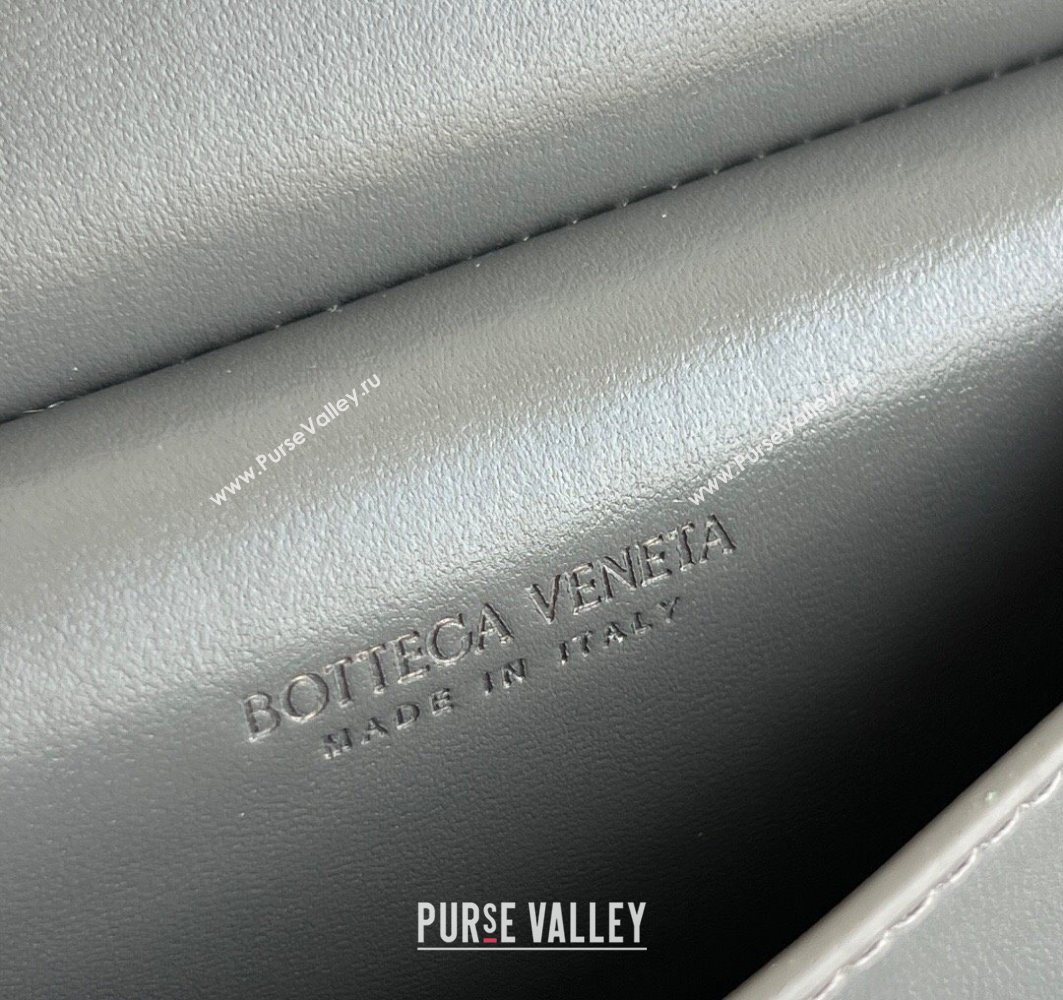Bottega Veneta Solstice Business Card Case in Intrecciato Leather Grey 2025 810596 (WT-251119083)