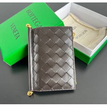 Bottega Veneta Solstice Medium Bi-Fold Wallet in Intrecciato Leather Fondant Brown 2025 806078 (WT-251119076)