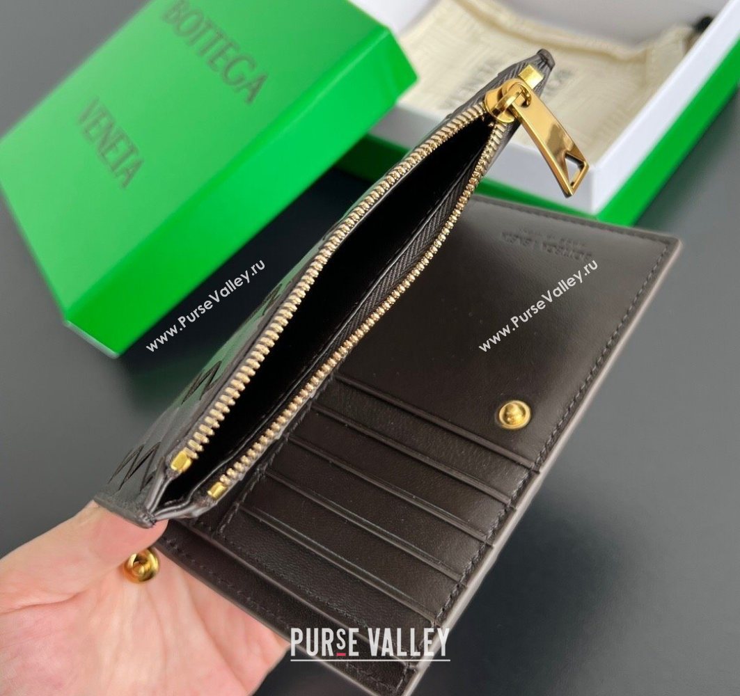 Bottega Veneta Solstice Medium Bi-Fold Wallet in Intrecciato Leather Fondant Brown 2025 806078 (WT-251119076)