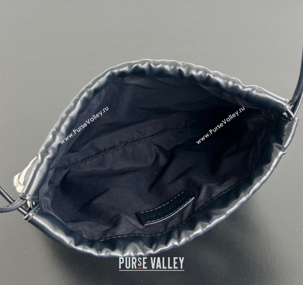 Bottega Veneta Small Dustbag in Intrecciato Leather Blue/White Stripes 2025 816987 (WT-251119001)